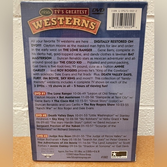 1950s Westerns DVD Gift Set, digitally restored features 12 classic TV shows NEW - Picture 3 of 3